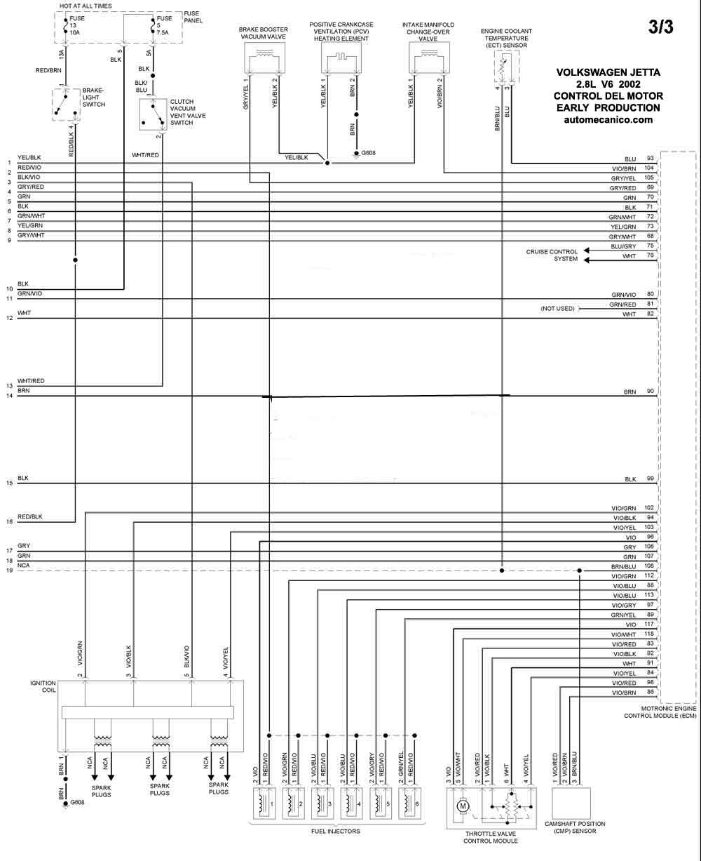 Volkswagen - Diagramas control del motor 2002 - Graphics - Esquemas