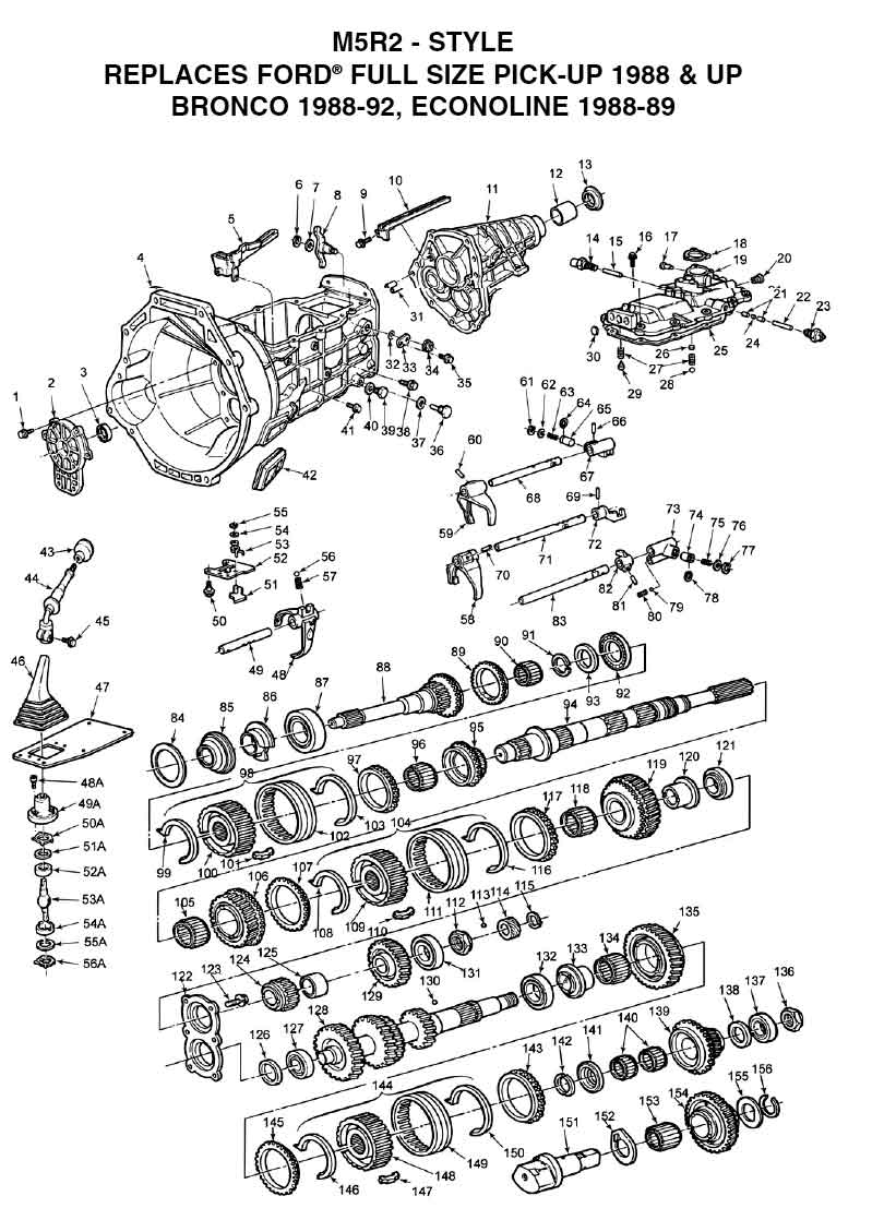 Ford - Caja de Velocidades Manual - Standard Transmission | Esquemas