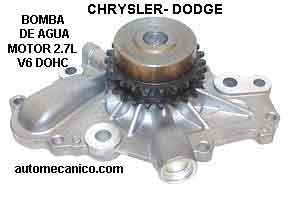 Chrysler, Motor 2.7L V6 DOHC, Bomba de agua