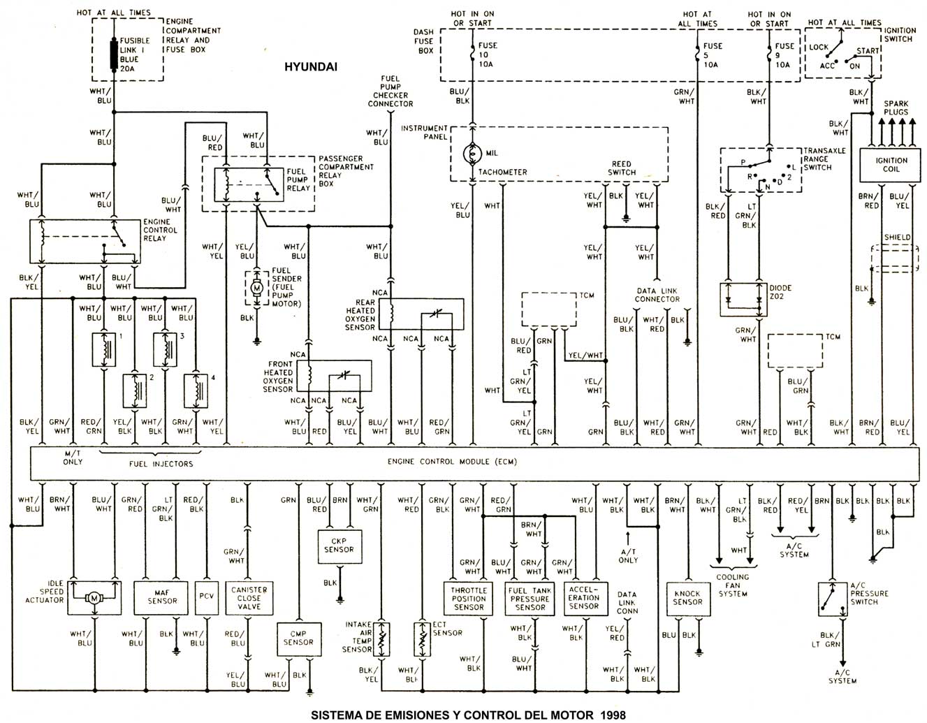 2003 Hyundai Accent Radio Wiring Diagram