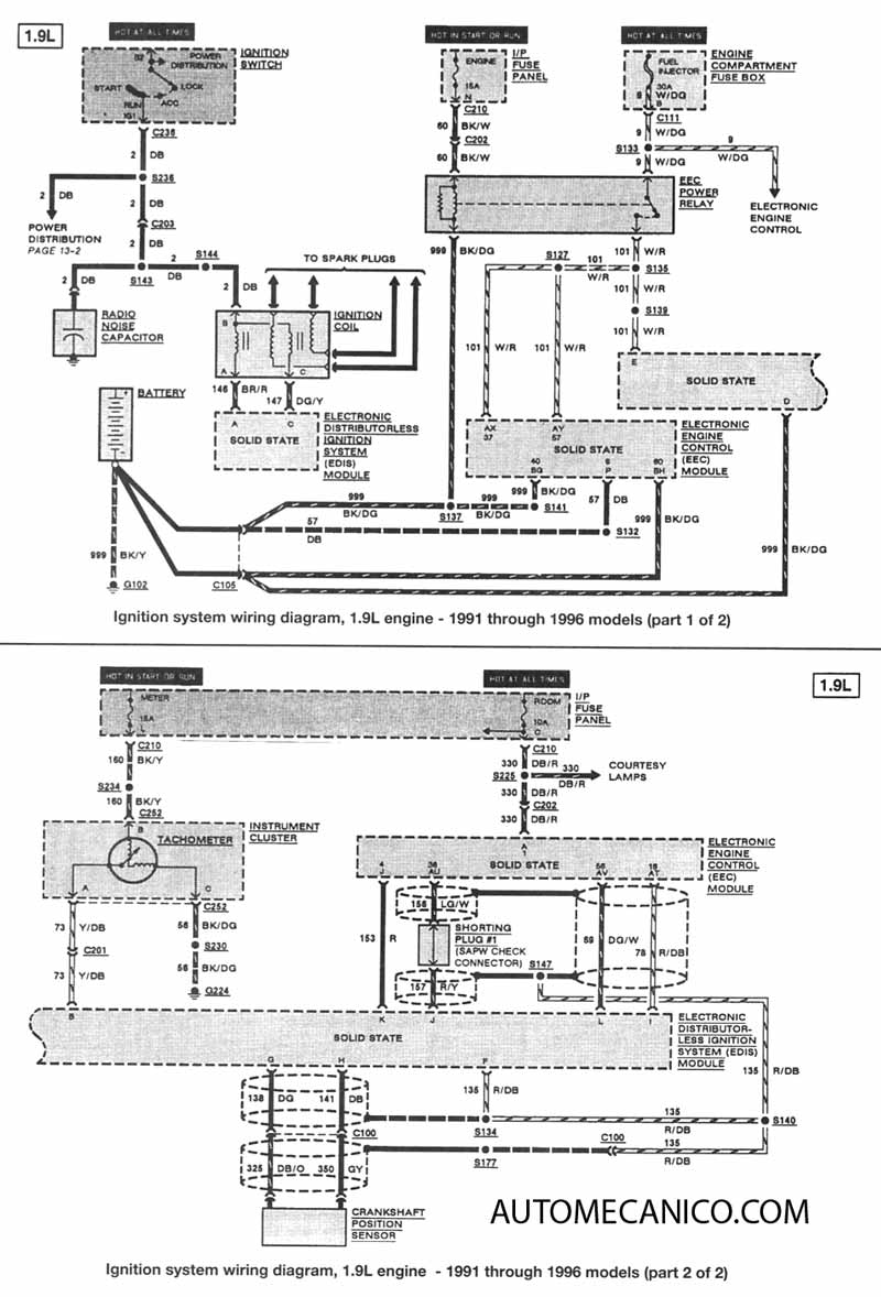 FORD - MERCURY | DIAGRAMAS ESQUEMAS GRAPHICS | ESCORT ... ford fusion wiring schematic 