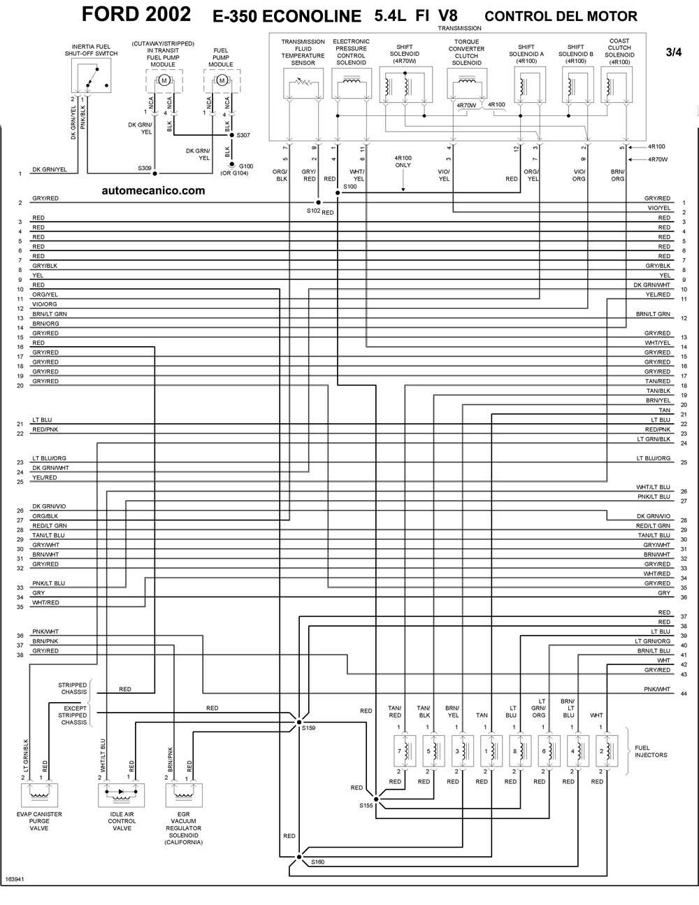 FORD - Diagramas control del motor 2002 - Graphics - Esquemas | Vehiculos -  Motores - Componentes | Mecanica automotriz