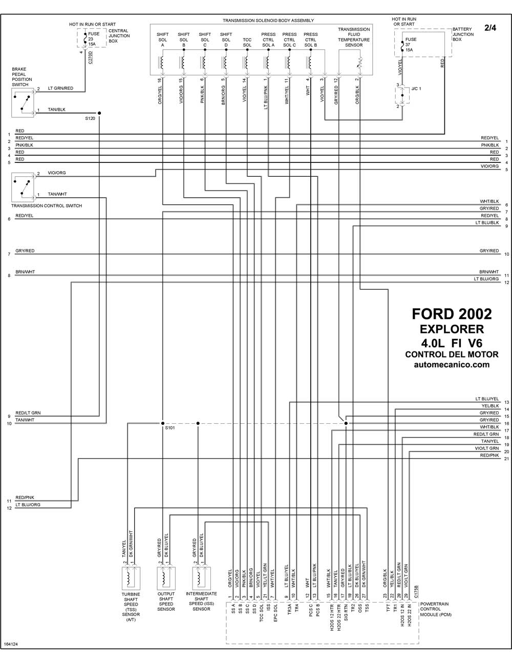 FORD - Diagramas control del motor 2002 - Graphics - Esquemas | Vehiculos -  Motores - Componentes | Mecanica automotriz