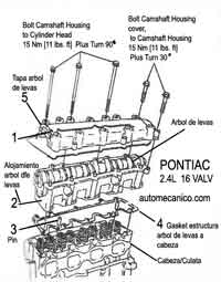 PONTIAC GRAND AM - 1993 - MOTOR 2.4 L 16 VALV - CADENA DE TIEMPO - TIMING CHAIN